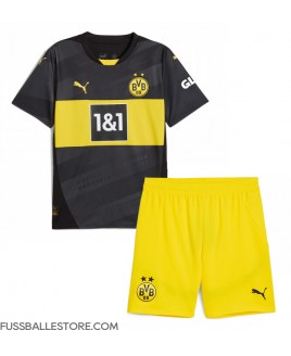 Günstige Borussia Dortmund Auswärts Trikotsatzt Kinder 2024-25 Kurzarm (+ Kurze Hosen)